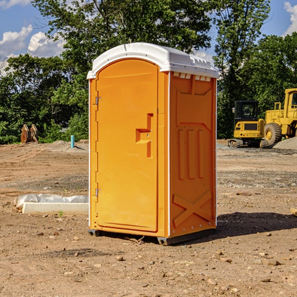 how often are the porta potties cleaned and serviced during a rental period in Kell Illinois